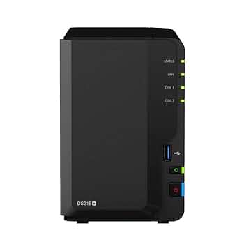 Synology DS218+ Front web Vooraanzicht van een DS218+