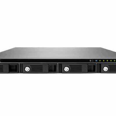 Qnap TS453U-RP Front web Vooraanzicht van een Qnap TS-453U-RP