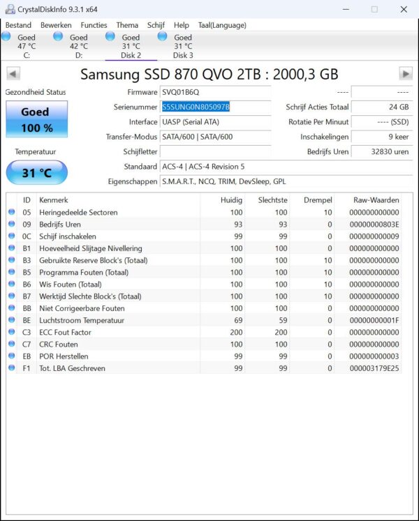 Samsung 870 QVO 2tb SSD
