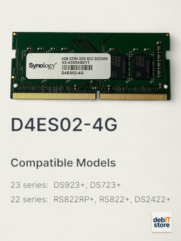Synology 4gb RAM Module ECC  - D4ES02-4G (DS923+)