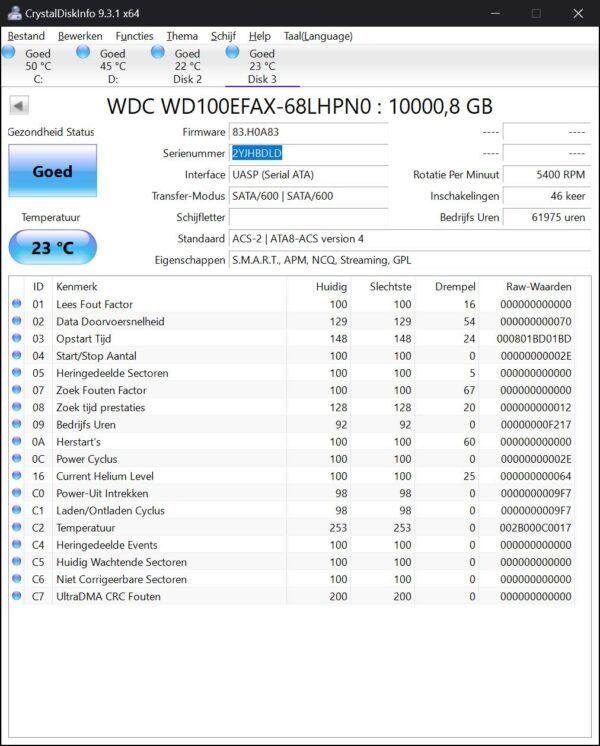 WD Red 10tb NAS HDD - WD100EFAX