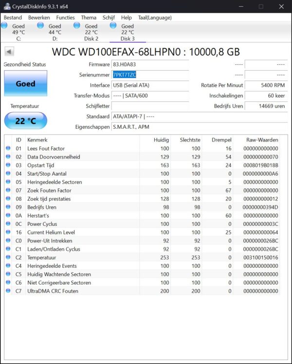 WD Red 10tb NAS HDD - WD100EFAX