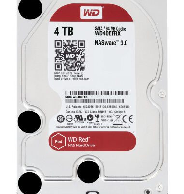 WD40EFRX Front WD Red harde schijf van 4tb