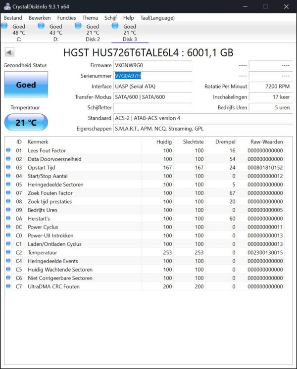 WD Ultrastar 6tb NAS - Server HDD (WD-HC310)