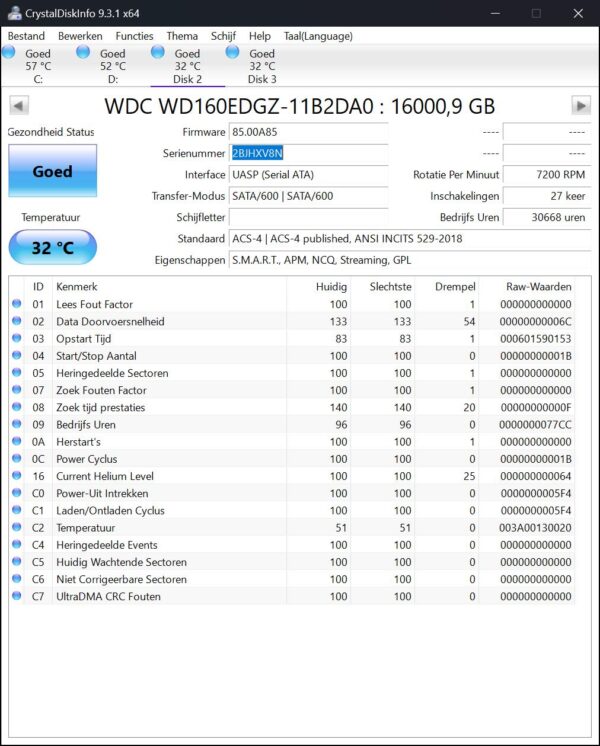 Western Digital 16tb NAS - Server HDD - WD160EDGZ