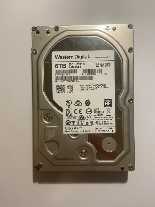 Western Digital Ultrastar WDHC310 6tb Front
