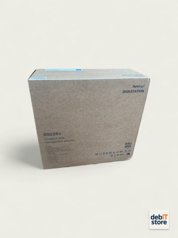 Synology DS225+ box back Synology DS225+ box back