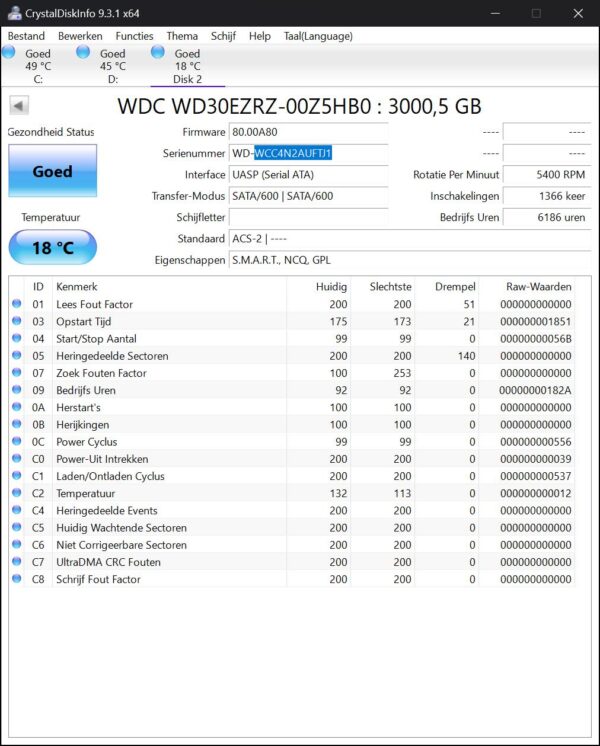 WD Blue 3tb HDD - WD30EZRZ