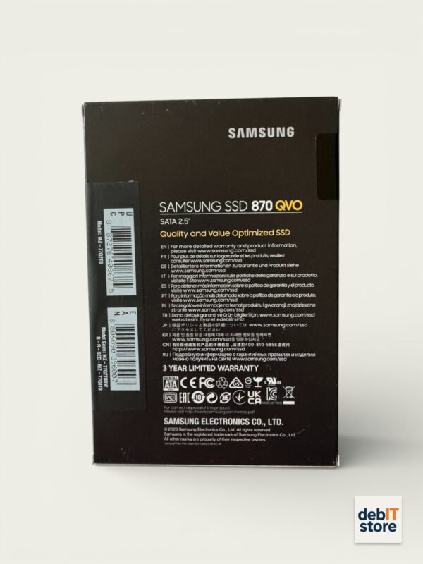 Samsung 870 QVO 2tb SSD Back Samsung 870 QVO 2tb SSD Back