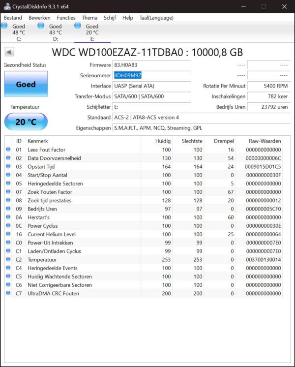 WD 10tb HDD - WD100EZAZ