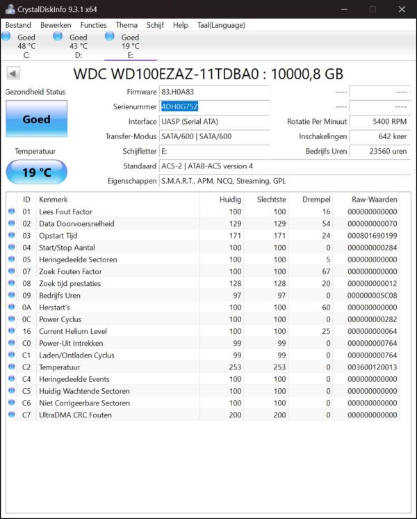 WD 10tb HDD - WD100EZAZ