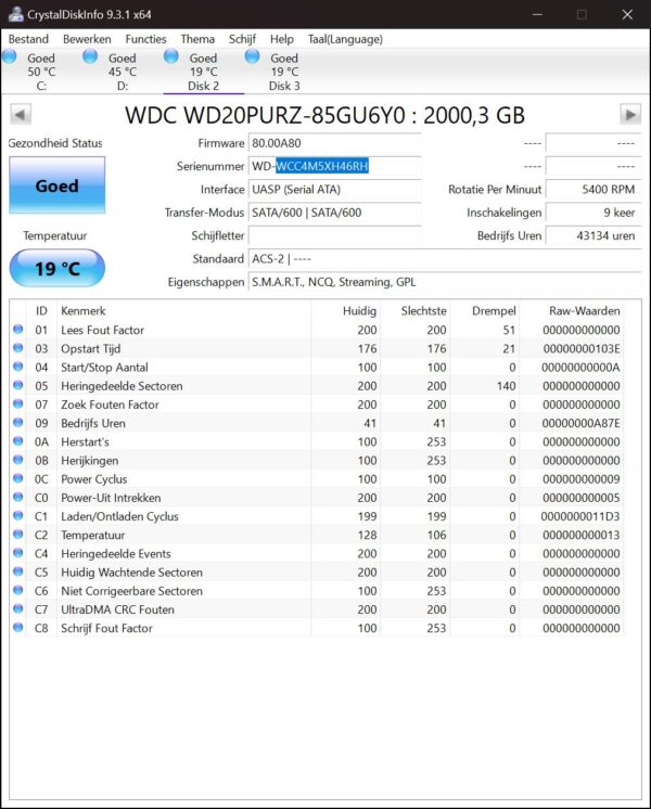 WD Purple 2tb NAS - NVR HDD
