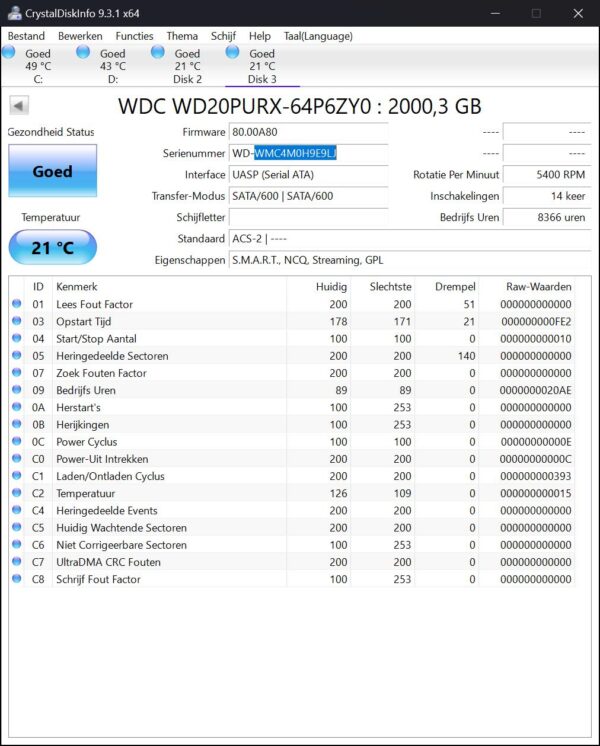 WD Purple 2tb NAS - NVR HDD