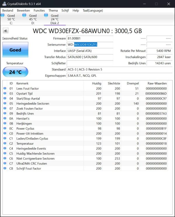 WD Red Plus 3tb NAS HDD - WD30EFZX